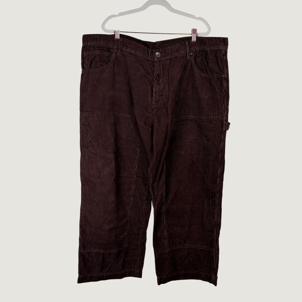 No Boundaries Corduroy Carpenter Pants 44x31 Skate Grunge Wide Leg Double Knee